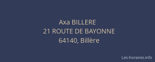 Axa BILLERE