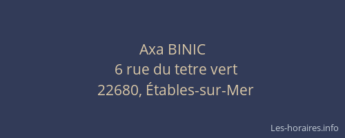 Axa BINIC