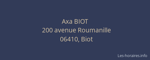 Axa BIOT