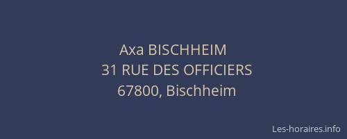 Axa BISCHHEIM