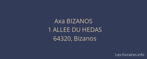 Axa BIZANOS