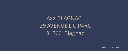 Axa BLAGNAC