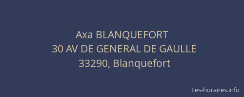Axa BLANQUEFORT