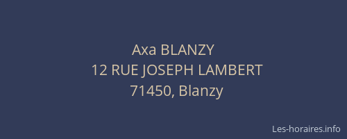 Axa BLANZY