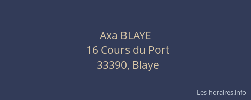 Axa BLAYE