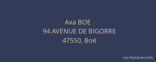 Axa BOE
