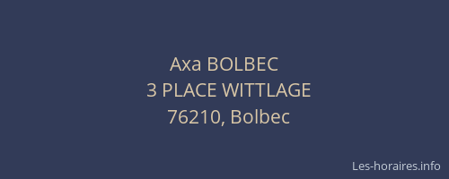 Axa BOLBEC