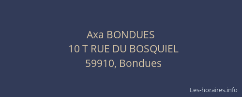 Axa BONDUES
