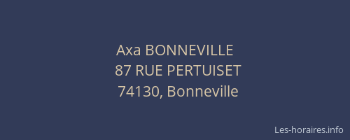 Axa BONNEVILLE
