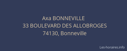 Axa BONNEVILLE