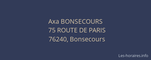 Axa BONSECOURS