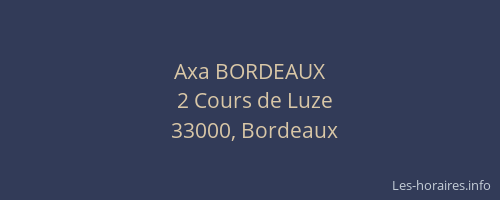 Axa BORDEAUX