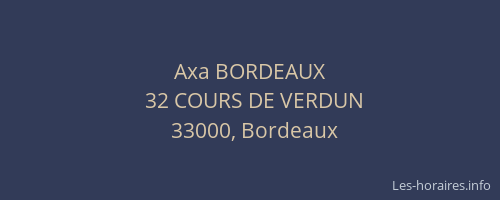 Axa BORDEAUX
