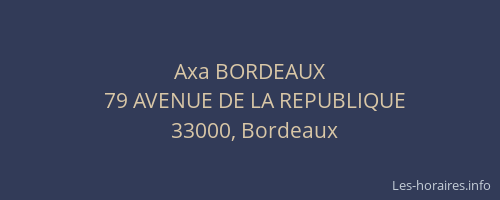 Axa BORDEAUX