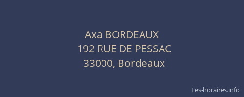 Axa BORDEAUX