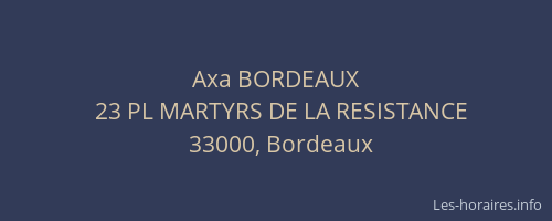Axa BORDEAUX