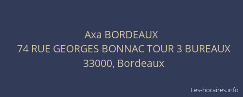 Axa BORDEAUX