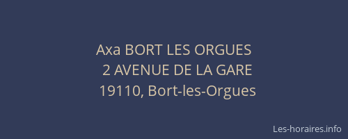 Axa BORT LES ORGUES