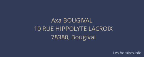 Axa BOUGIVAL