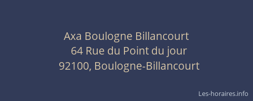Axa Boulogne Billancourt