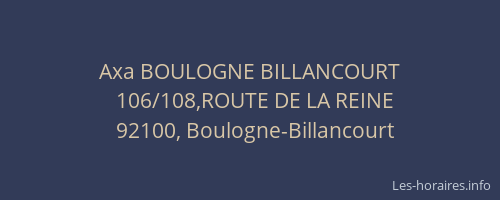 Axa BOULOGNE BILLANCOURT
