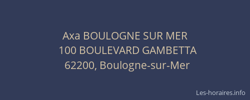 Axa BOULOGNE SUR MER