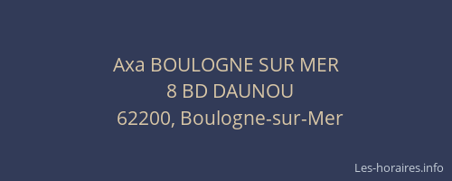 Axa BOULOGNE SUR MER