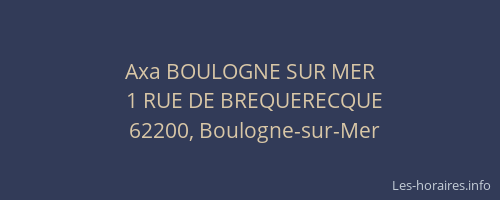 Axa BOULOGNE SUR MER