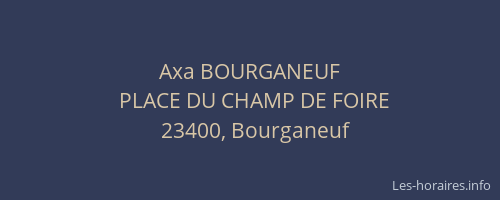 Axa BOURGANEUF