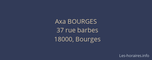 Axa BOURGES