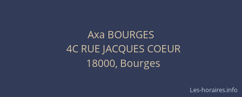 Axa BOURGES