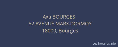 Axa BOURGES