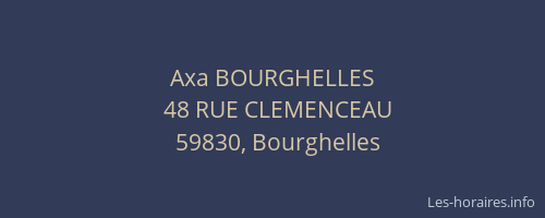 Axa BOURGHELLES