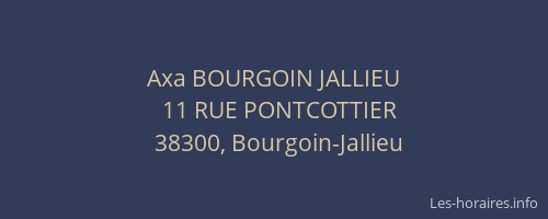 Axa BOURGOIN JALLIEU