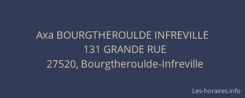 Axa BOURGTHEROULDE INFREVILLE