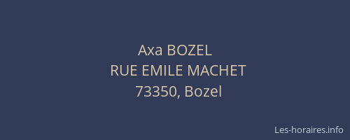 Axa BOZEL