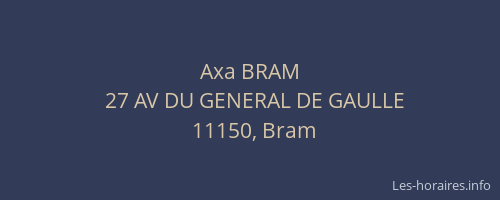 Axa BRAM