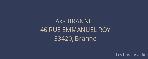 Axa BRANNE