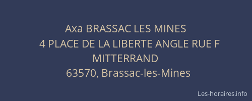 Axa BRASSAC LES MINES