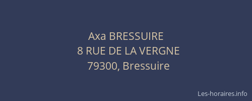 Axa BRESSUIRE