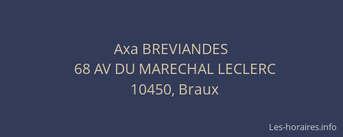 Axa BREVIANDES