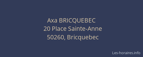 Axa BRICQUEBEC