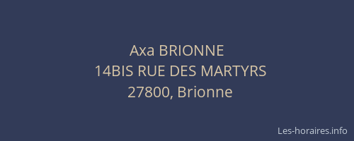 Axa BRIONNE