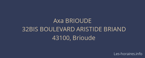 Axa BRIOUDE