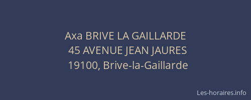 Axa BRIVE LA GAILLARDE