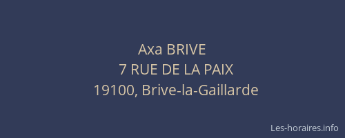 Axa BRIVE