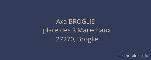 Axa BROGLIE