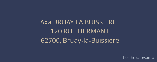 Axa BRUAY LA BUISSIERE