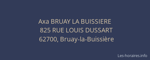 Axa BRUAY LA BUISSIERE