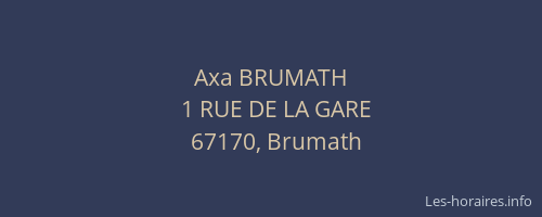 Axa BRUMATH